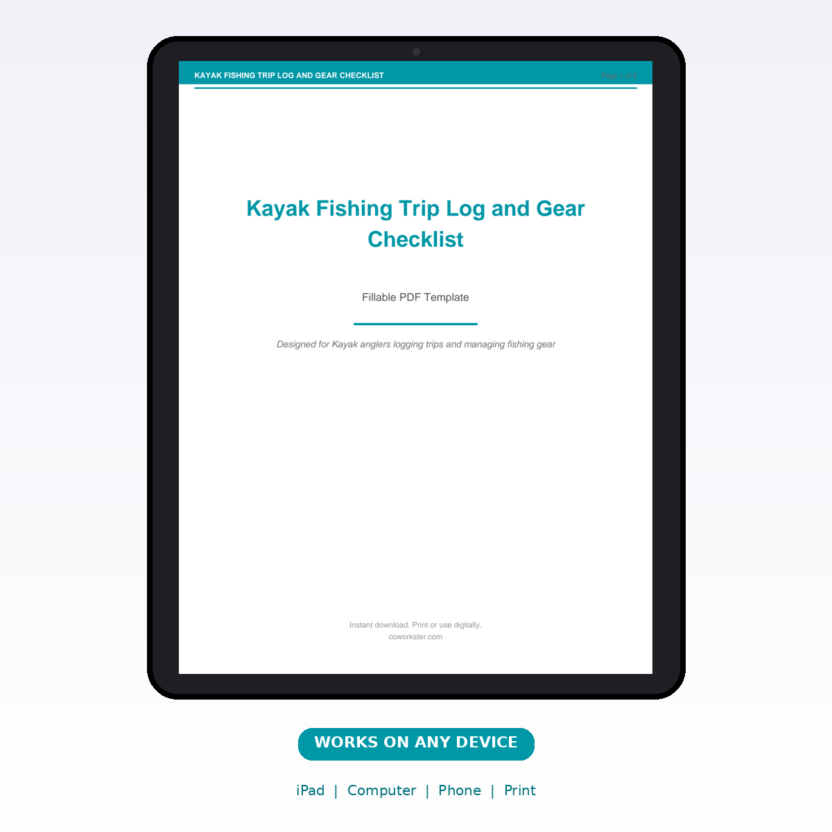 Kayak Fishing Trip Log and Gear Checklist - Image 6