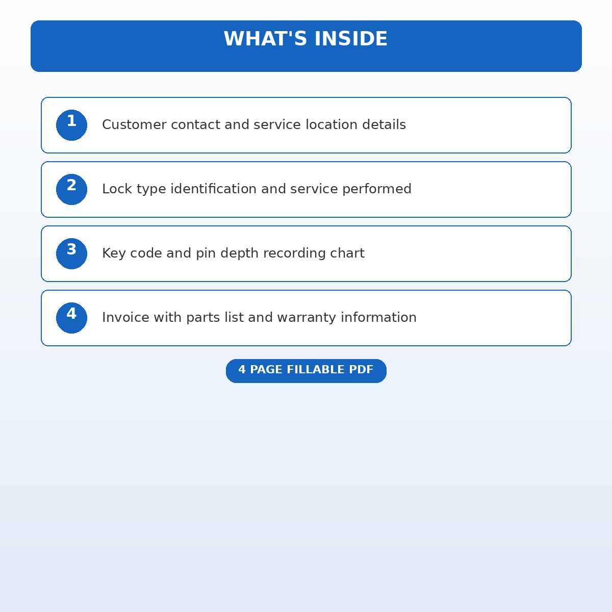 Locksmith Service Call and Key Code Record System - Image 5