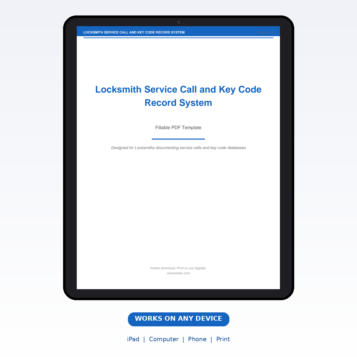 Locksmith Service Call and Key Code Record System - Image 7