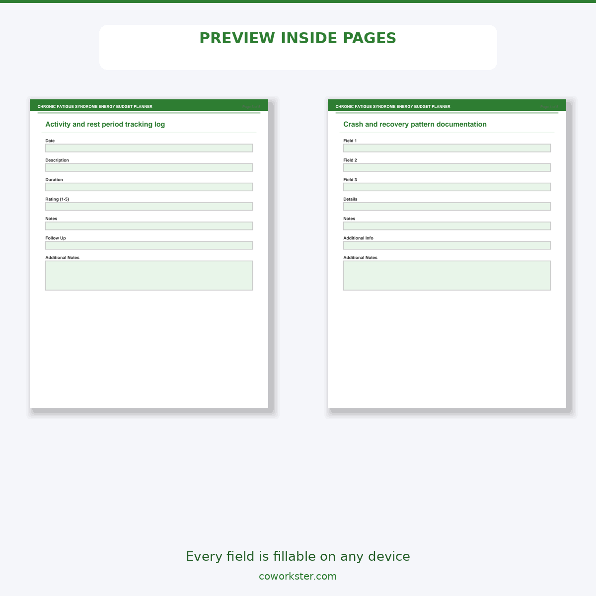 Chronic Fatigue Syndrome Energy Budget Planner - Image 6