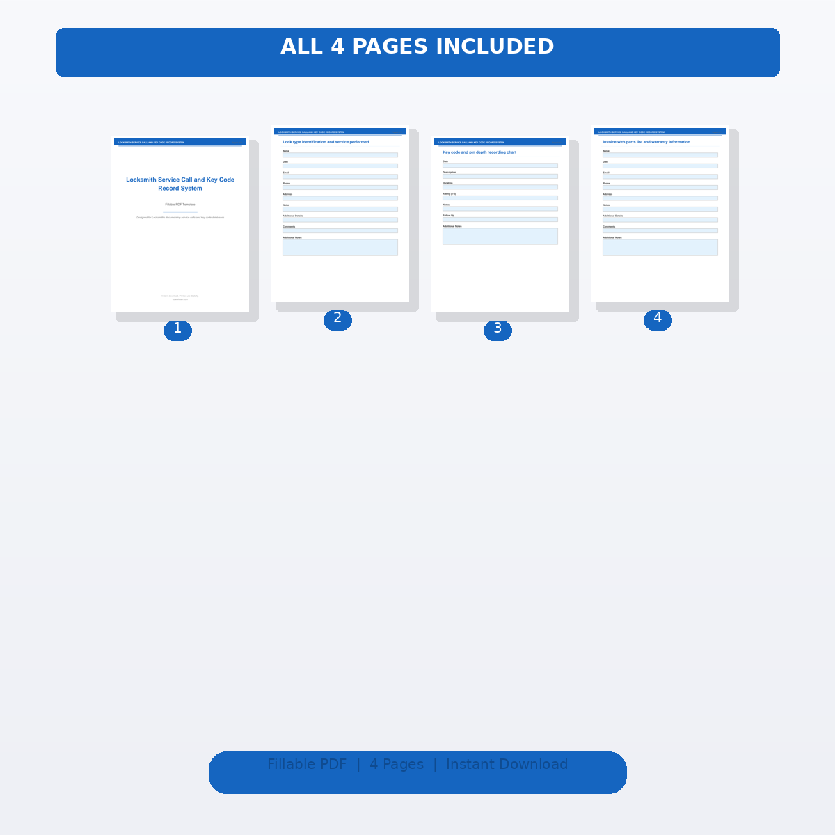 Locksmith Service Call and Key Code Record System - Image 2