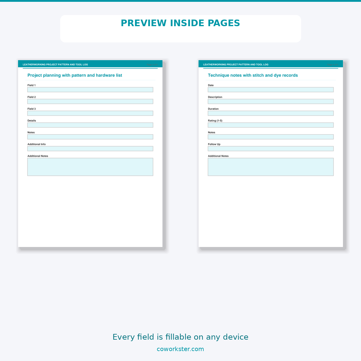 Leatherworking Project Pattern and Tool Log - Image 6