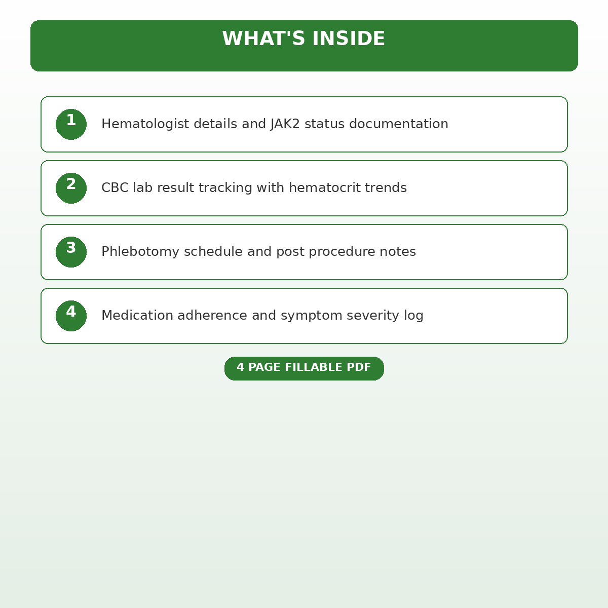 Polycythemia Vera Blood Count and Phlebotomy Tracker - Image 4