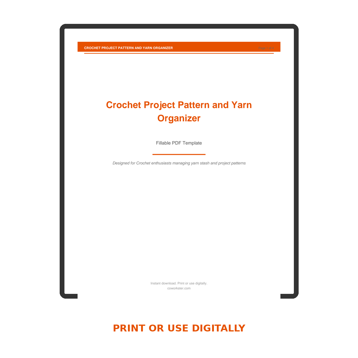 Crochet Project Pattern and Yarn Organizer - Image 7