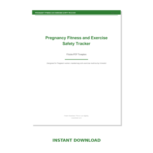 Pregnancy Fitness and Exercise Safety Tracker