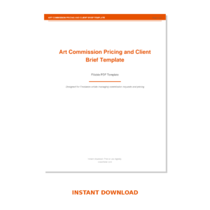 Art Commission Pricing and Client Brief Template