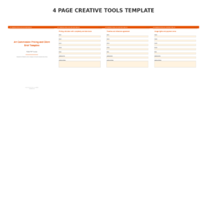 Art Commission Pricing and Client Brief Template