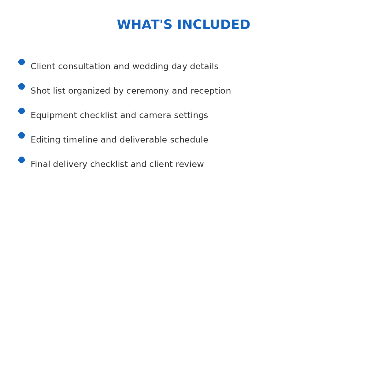 Wedding Videographer Shot List and Timeline - Image 4