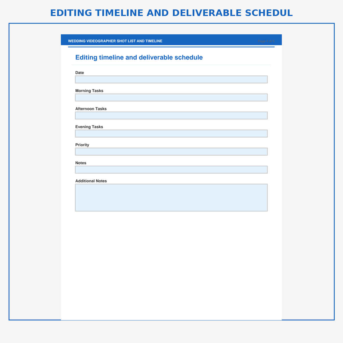 Wedding Videographer Shot List and Timeline - Image 5