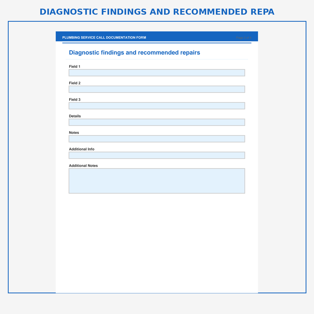 Plumbing Service Call Documentation Form - Image 2