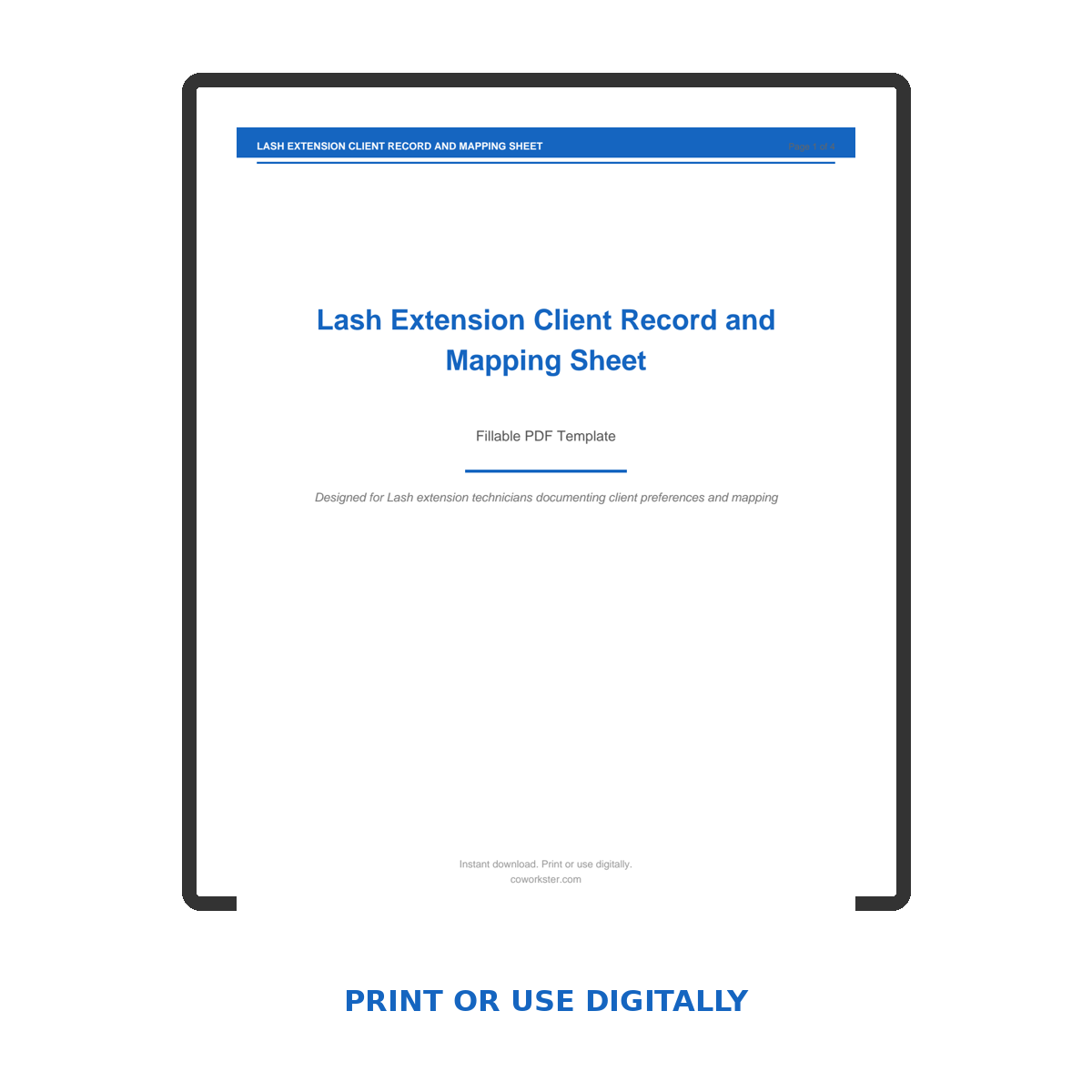 Lash Extension Client Record and Mapping Sheet - Image 7