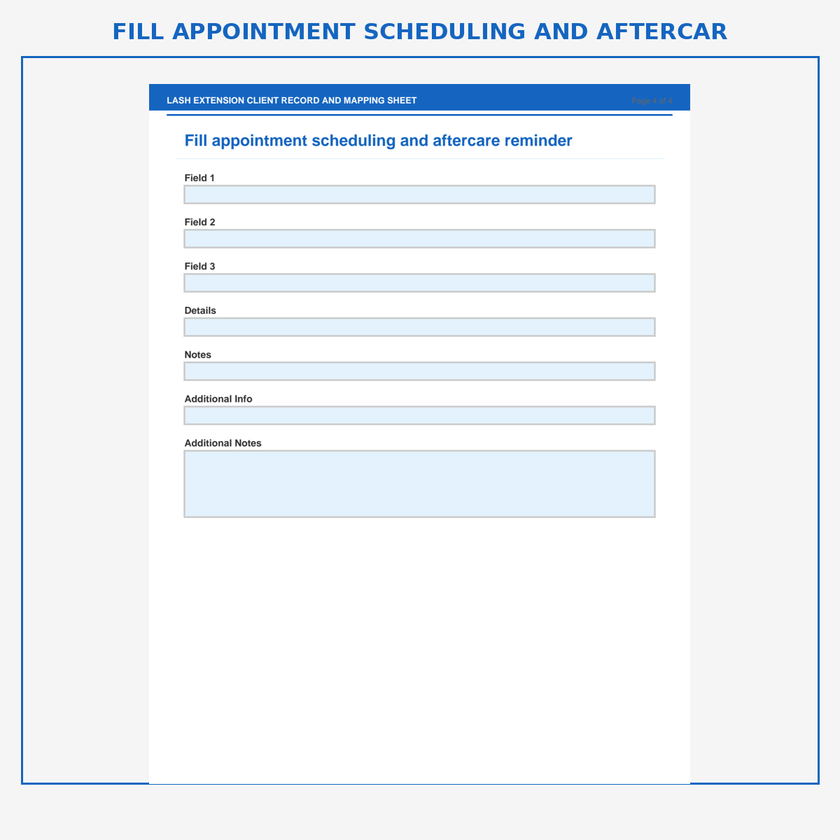 Lash Extension Client Record and Mapping Sheet - Image 6