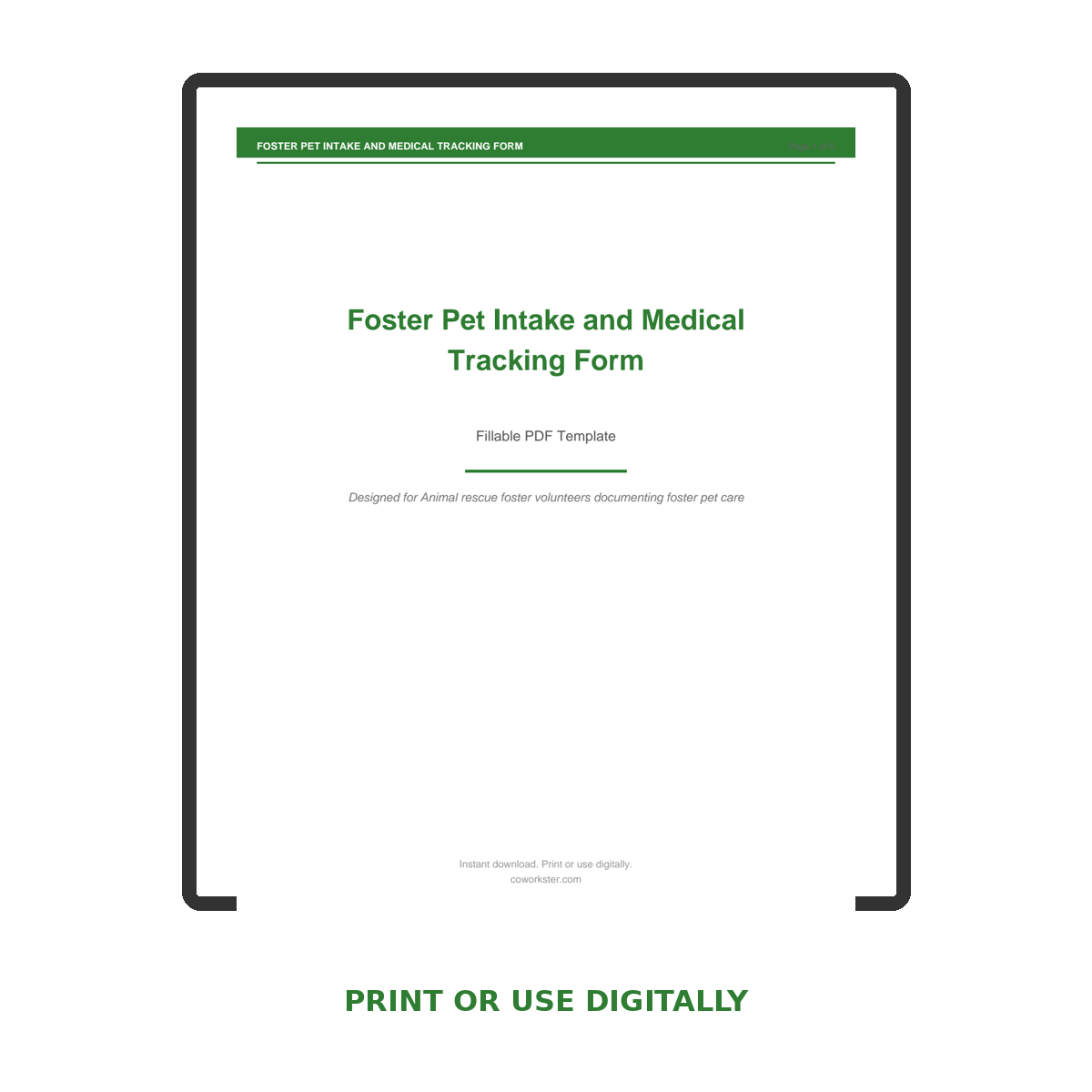 Foster Pet Intake and Medical Tracking Form - Image 7