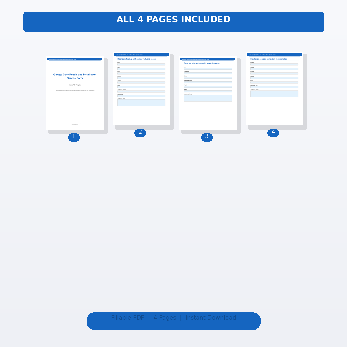 Garage Door Repair and Installation Service Form