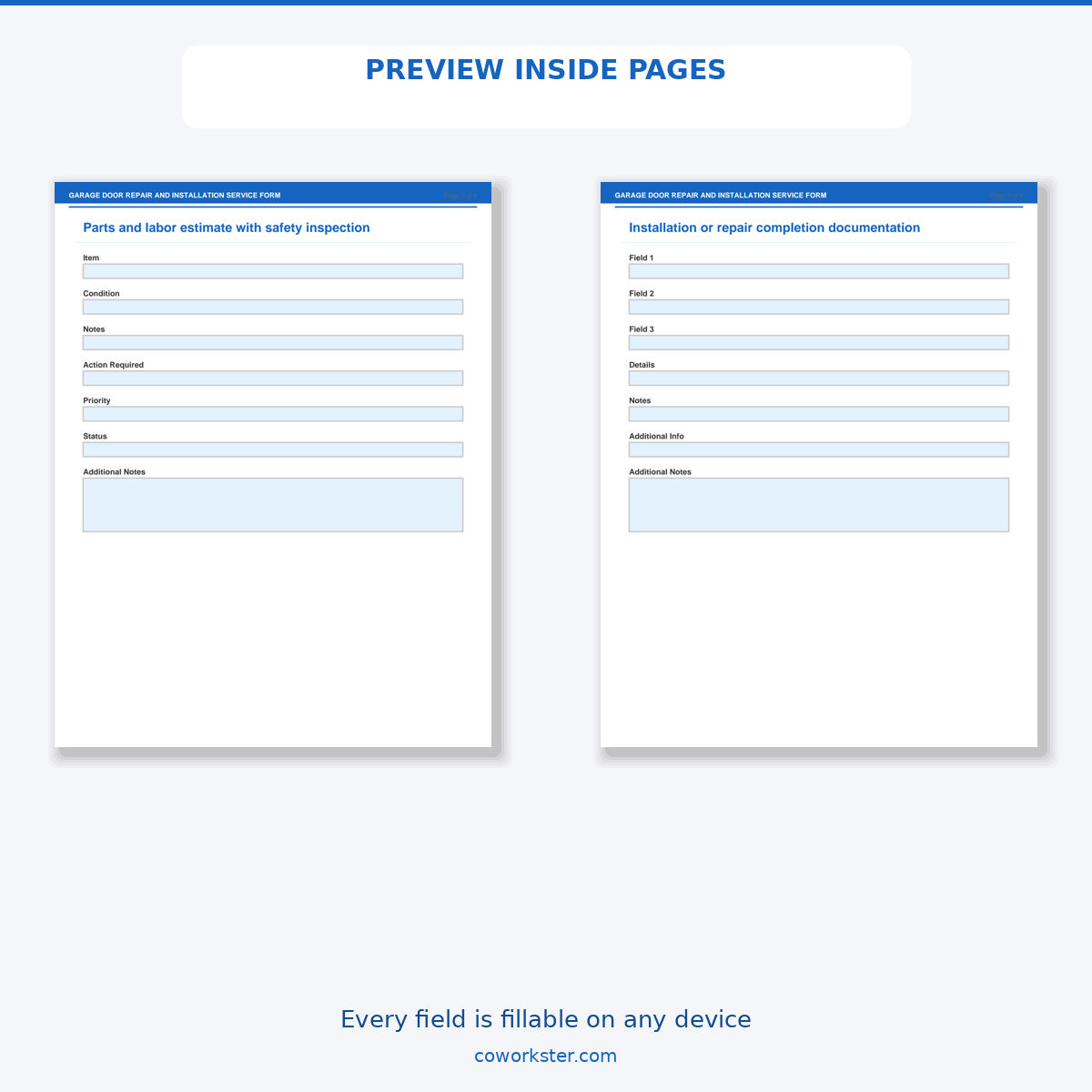 Garage Door Repair and Installation Service Form - Image 5