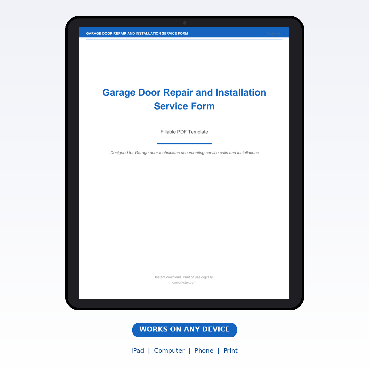 Garage Door Repair and Installation Service Form - Image 6