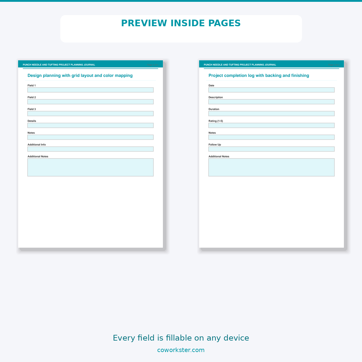Punch Needle and Tufting Project Planning Journal - Image 6