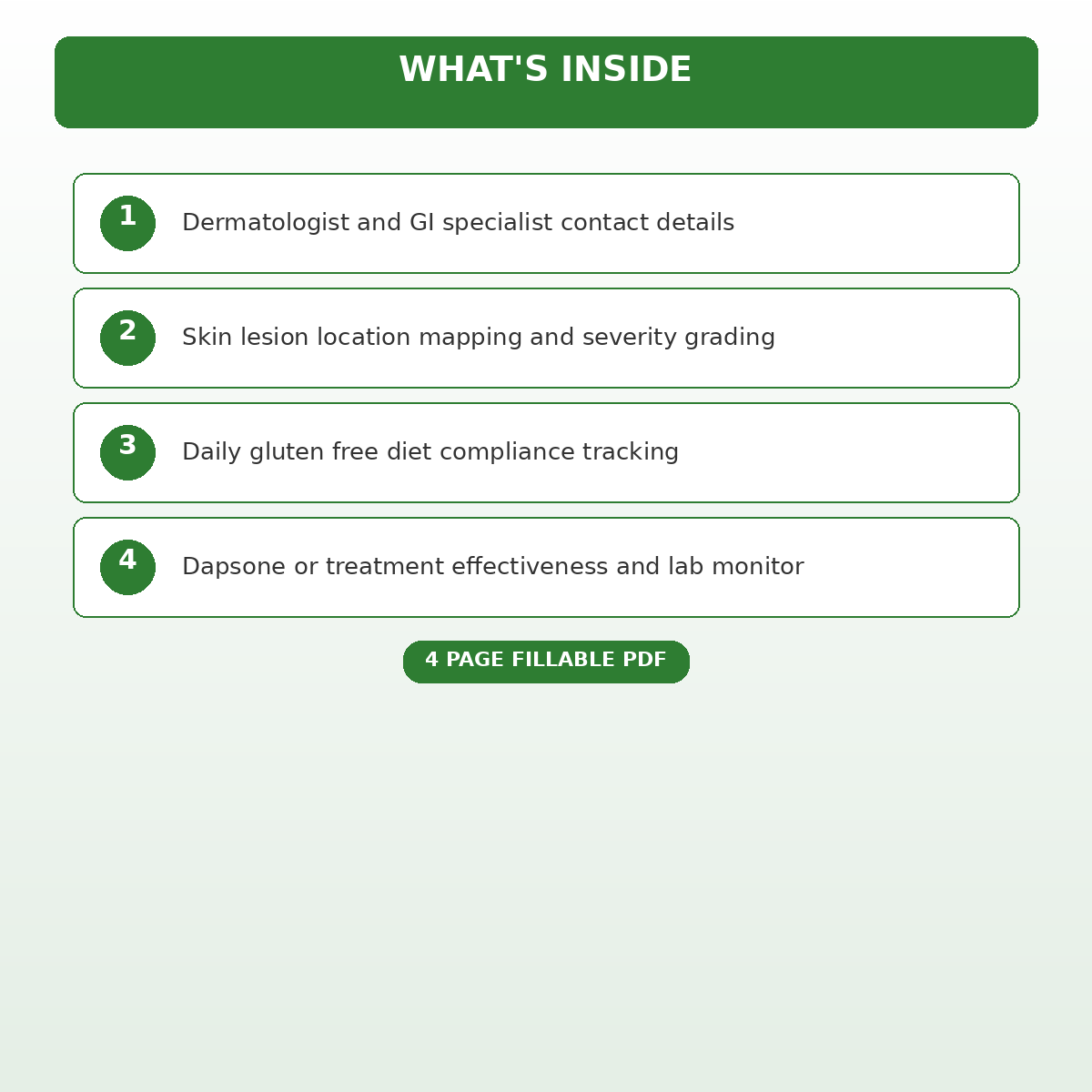 Celiac and Dermatitis Herpetiformis Skin and Diet Diary - Image 4