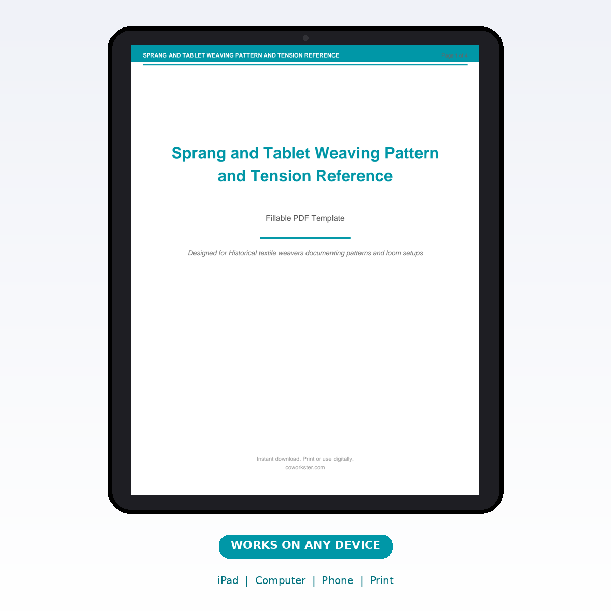 Sprang and Tablet Weaving Pattern and Tension Reference - Image 7