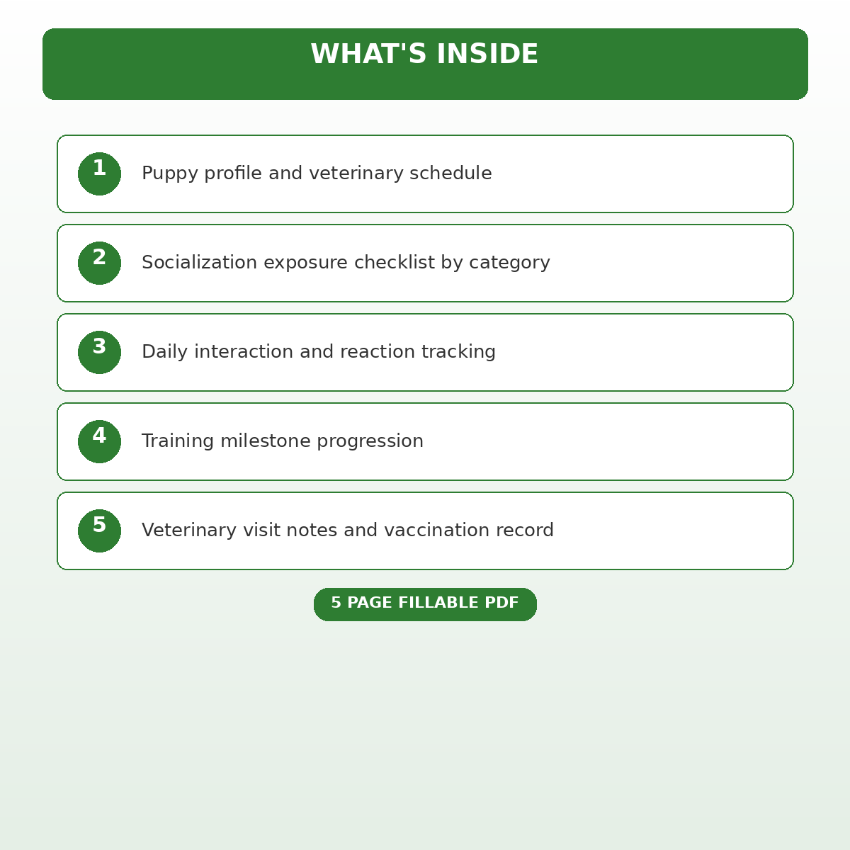 Puppy Socialization Checklist and Progress Log - Image 5
