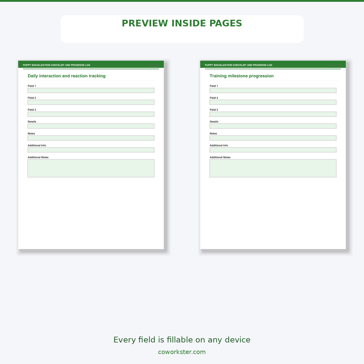Puppy Socialization Checklist and Progress Log - Image 6