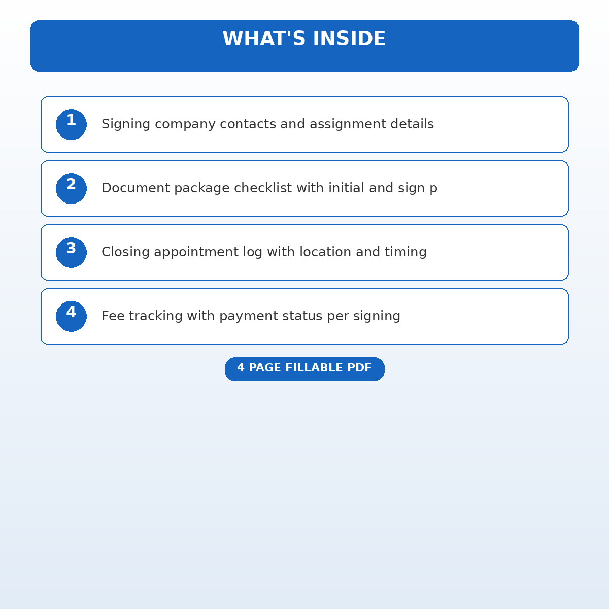 Notary Signing Agent Closing Checklist and Fee Log - Image 4