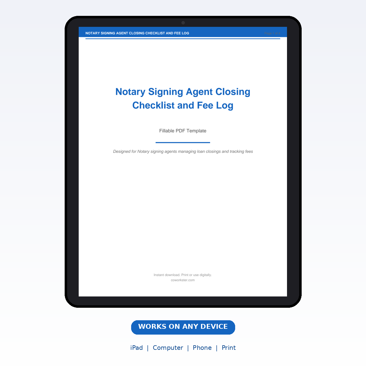 Notary Signing Agent Closing Checklist and Fee Log - Image 6