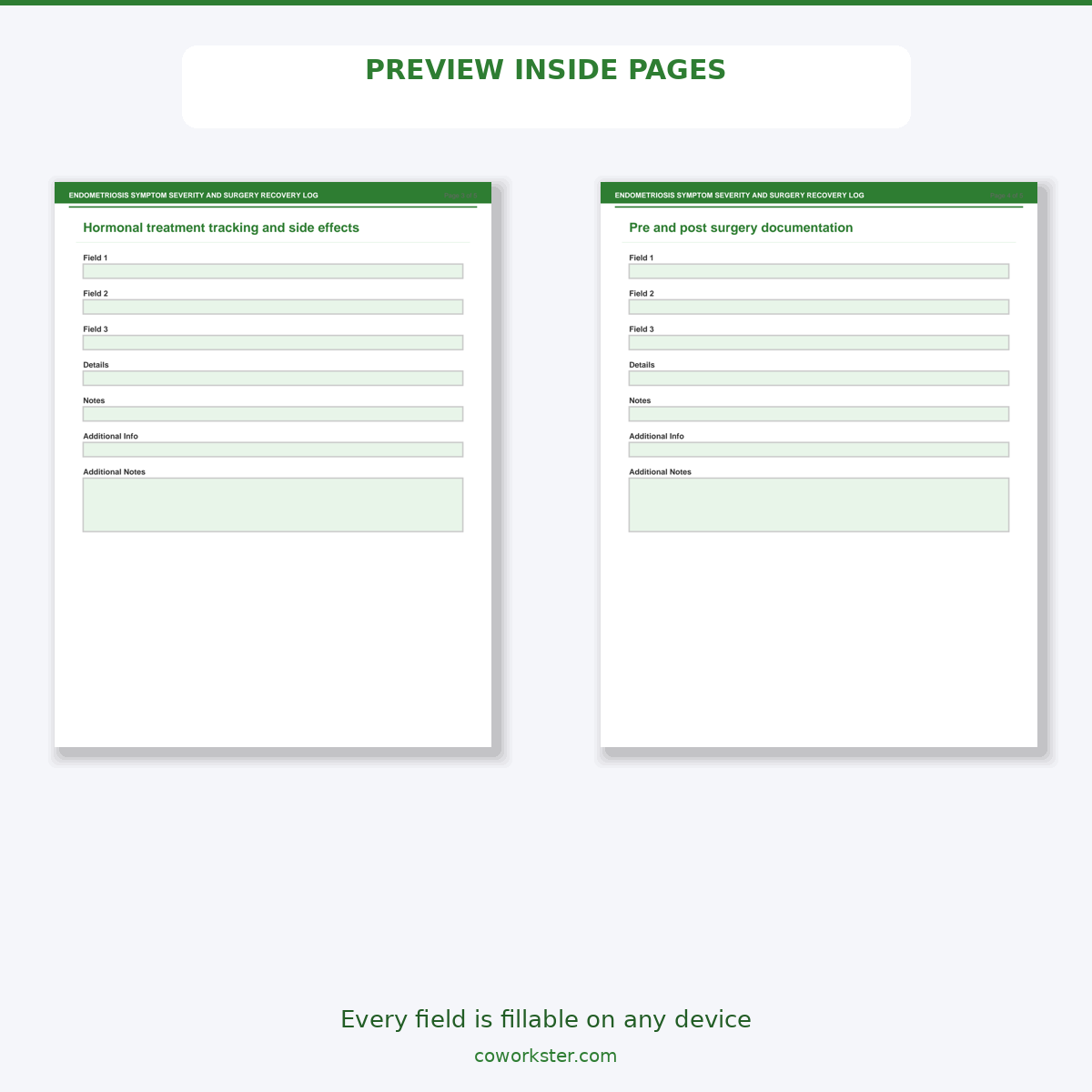 Endometriosis Symptom Severity and Surgery Recovery Log - Image 6