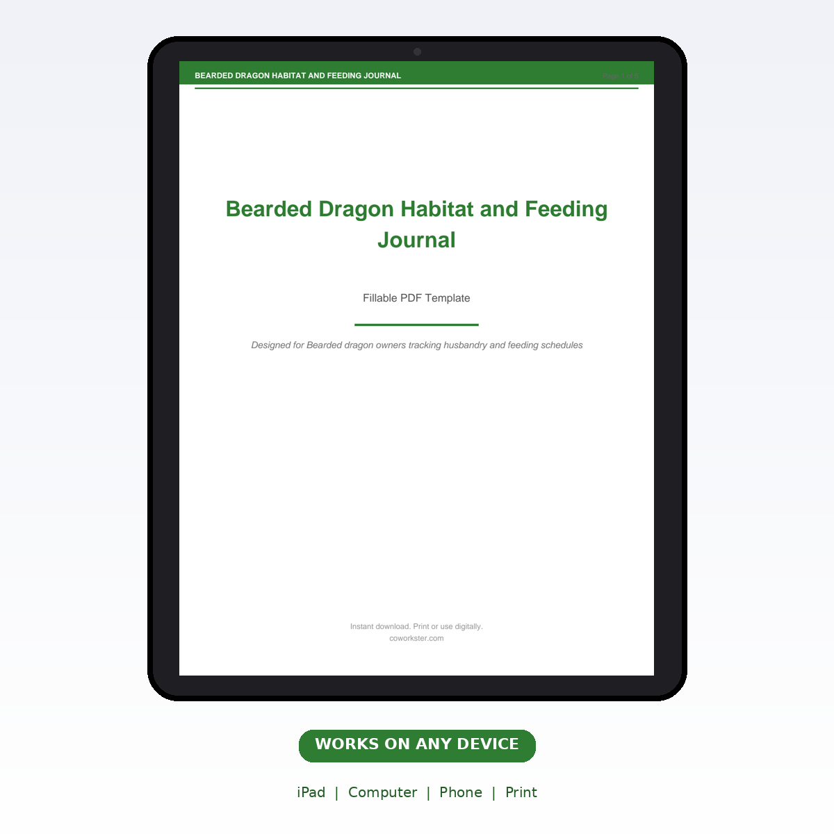 Bearded Dragon Habitat and Feeding Journal - Image 6