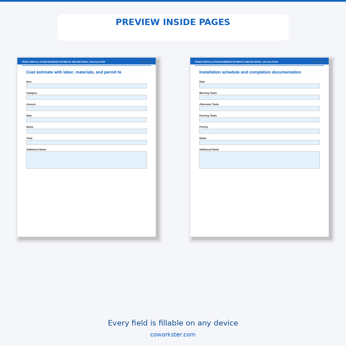 Fence Installation Business Estimate and Material Calculator - Image 5