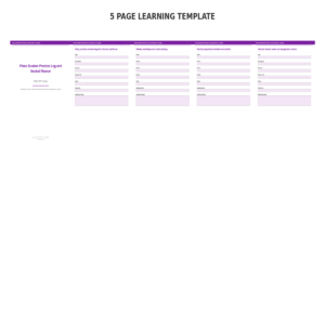 Piano Student Practice Log and Recital Planner