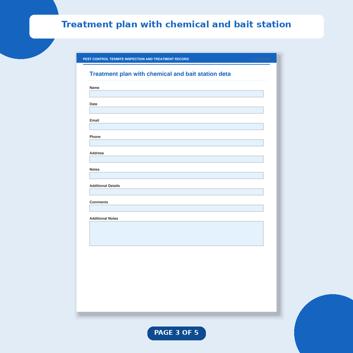Pest Control Termite Inspection and Treatment Record - Image 3