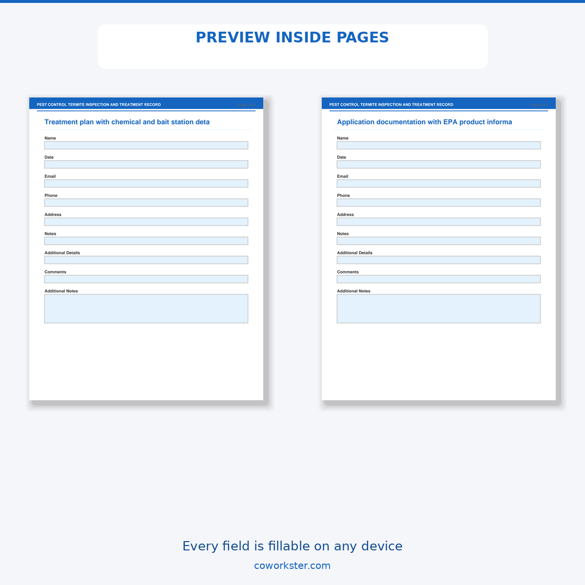 Pest Control Termite Inspection and Treatment Record - Image 5