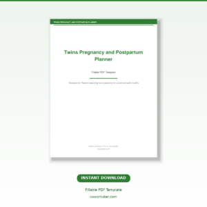 Twins Pregnancy and Postpartum Planner