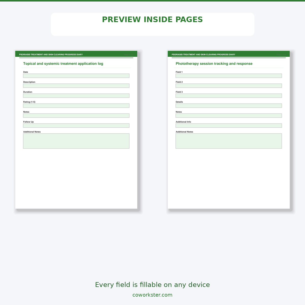 Psoriasis Treatment and Skin Clearing Progress Diary - Image 6