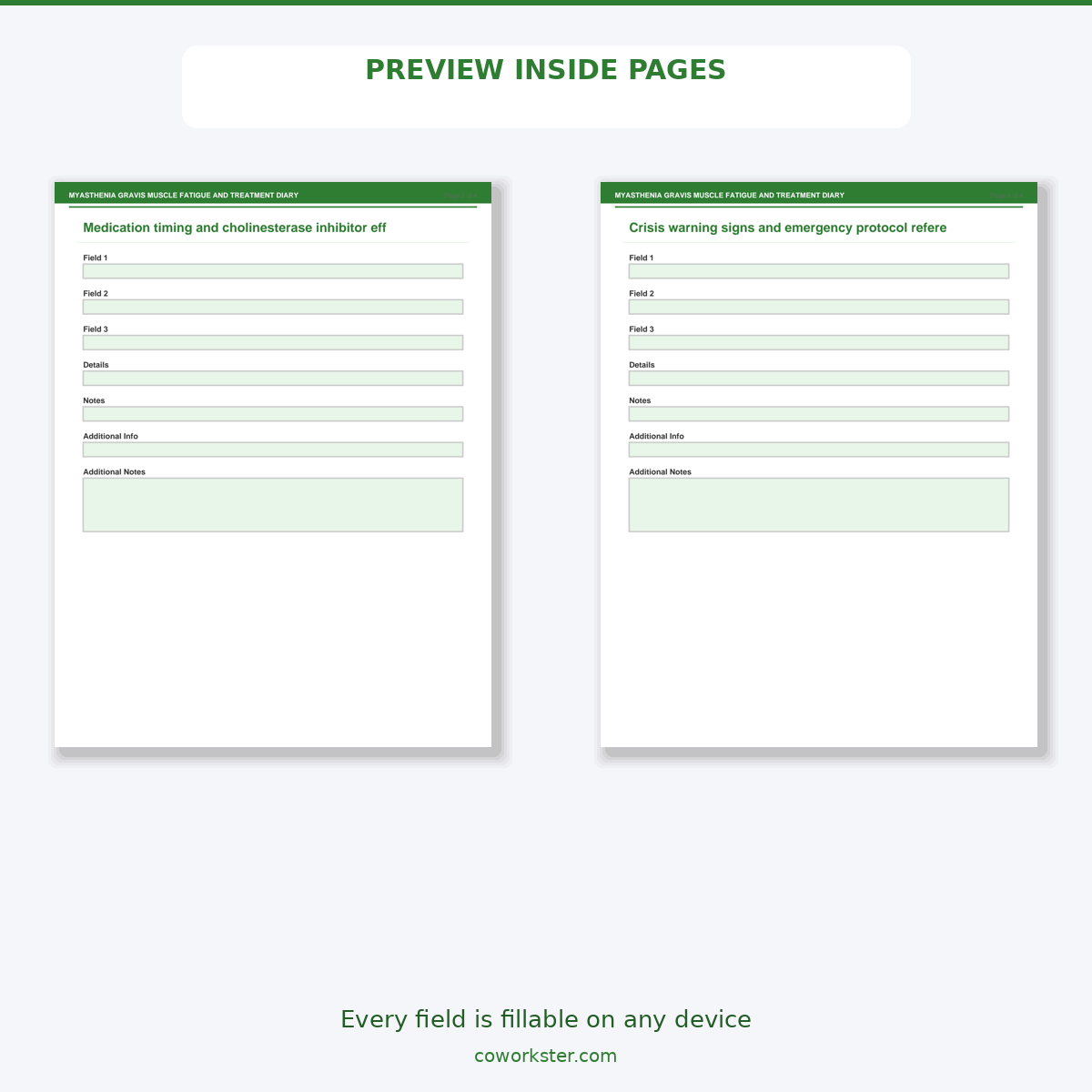 Myasthenia Gravis Muscle Fatigue and Treatment Diary - Image 6
