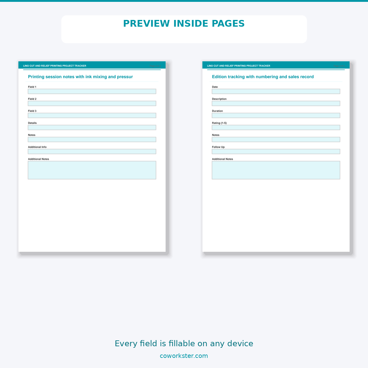 Lino Cut and Relief Printing Project Tracker - Image 6