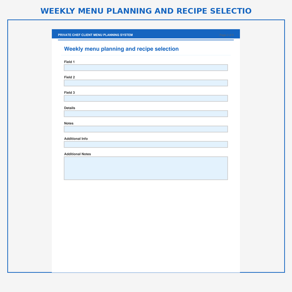 Private Chef Client Menu Planning System - Image 3