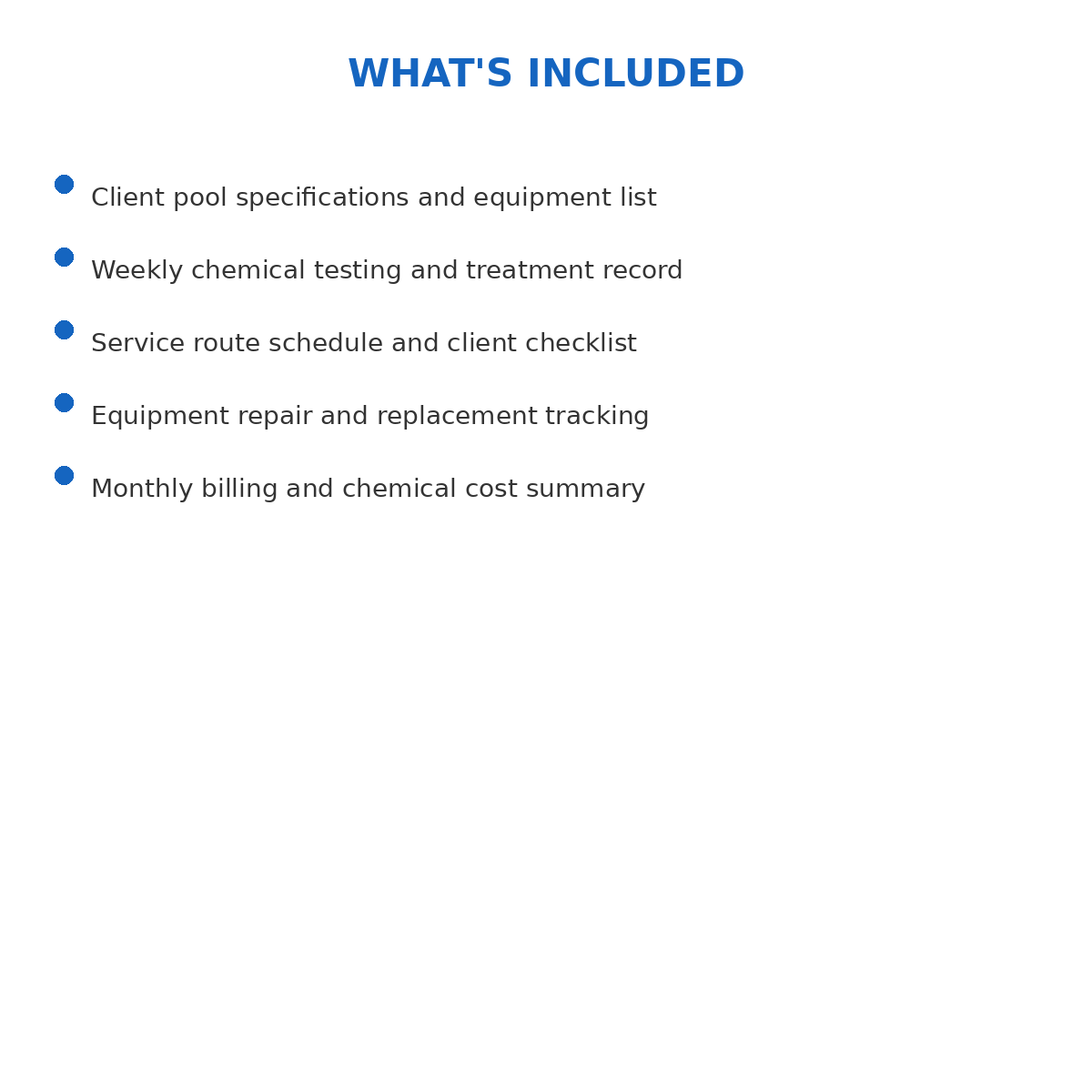 Pool Service Route and Chemical Treatment Log - Image 4