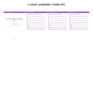 Preschool Behavior Incident Report Form