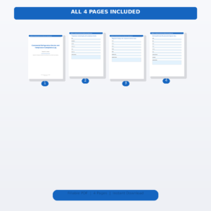 Commercial Refrigeration Service and Temperature Compliance Log