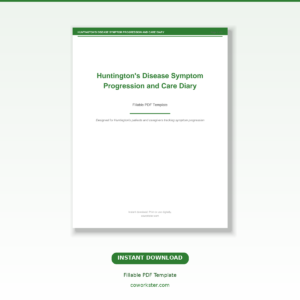 Huntington's Disease Symptom Progression and Care Diary