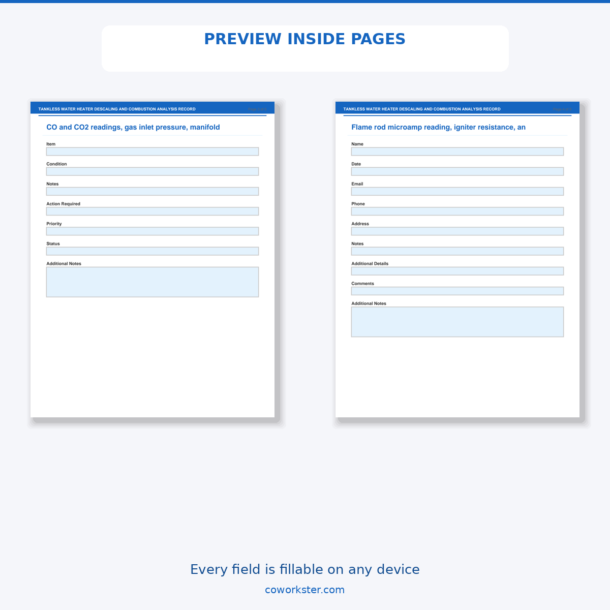 Tankless Water Heater Descaling and Combustion Analysis Record - Image 5