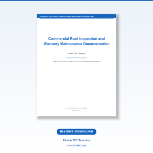 Commercial Roof Inspection and Warranty Maintenance Documentation