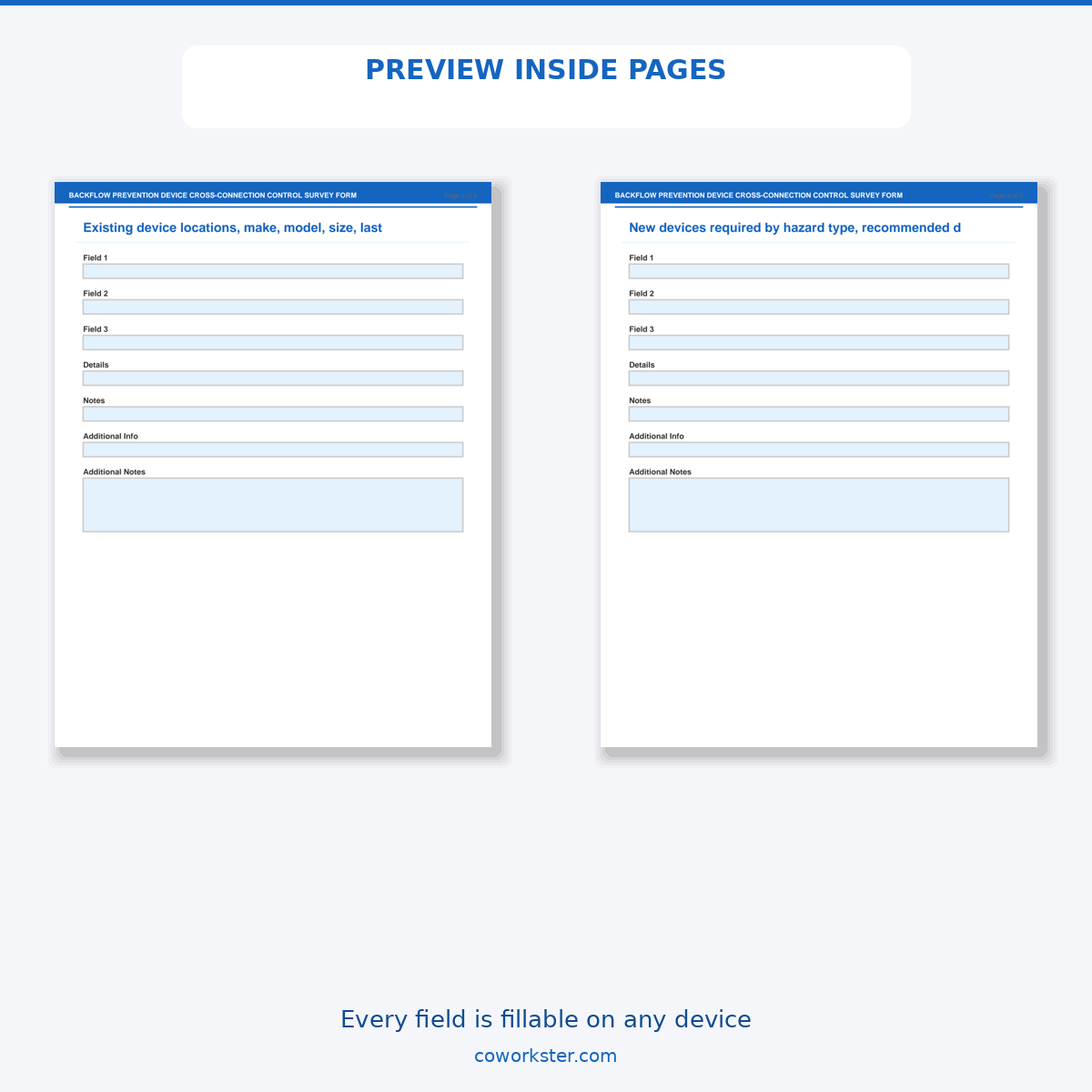 Backflow Prevention Device Cross-Connection Control Survey Form - Image 6