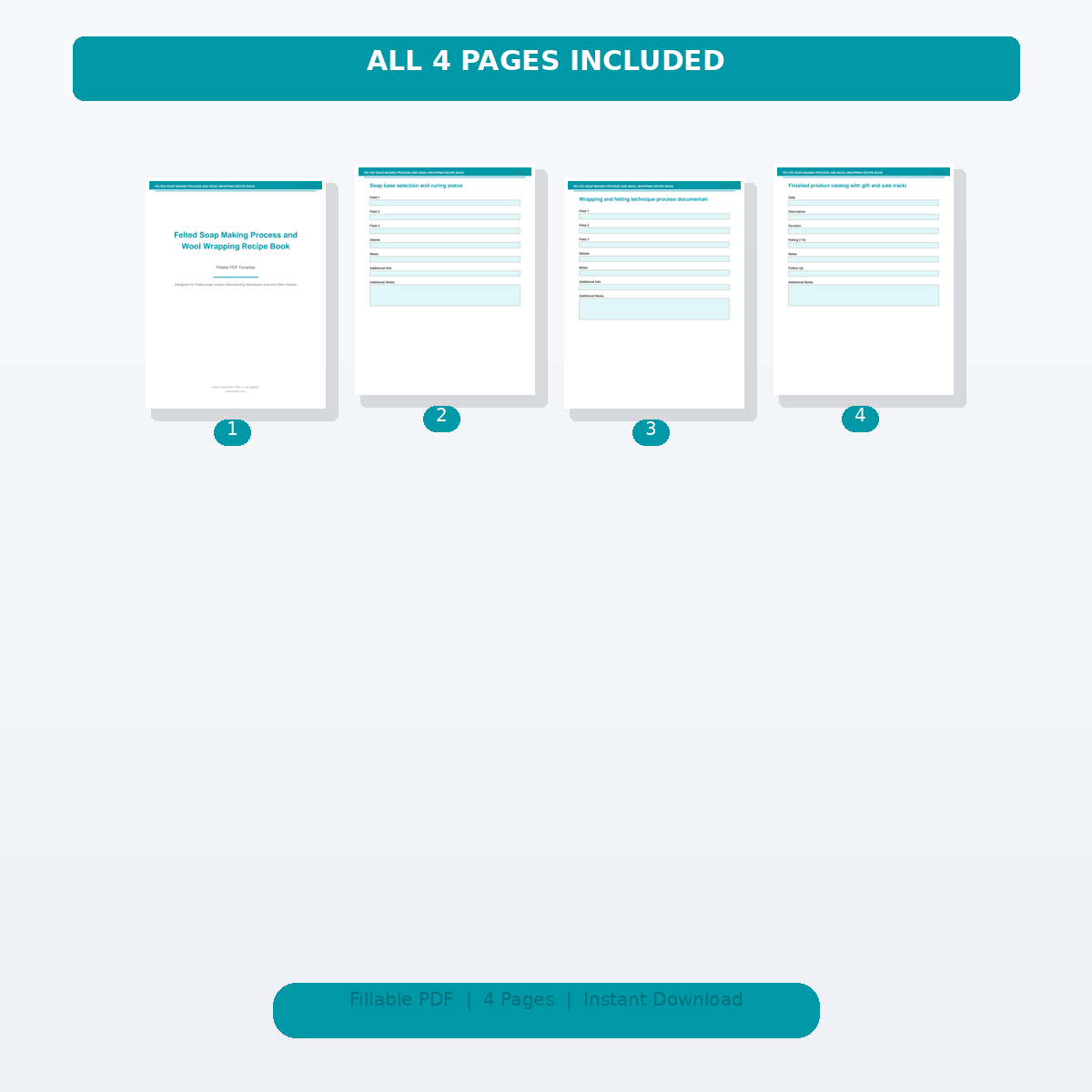 Felted Soap Making Process and Wool Wrapping Recipe Book - Image 2