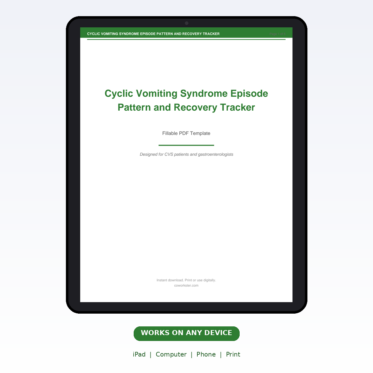 Cyclic Vomiting Syndrome Episode Pattern and Recovery Tracker - Image 7
