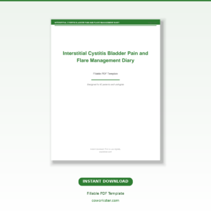 Interstitial Cystitis Bladder Pain and Flare Management Diary