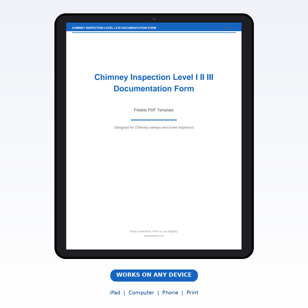 Chimney Inspection Level I II III Documentation Form - Image 7