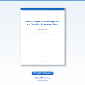 Sanitary Sewer Manhole Inspection and Condition Assessment Form